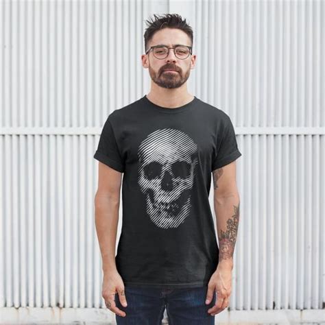 Mens Skull T Shirt With Short Sleeve Unisex By Calaveriashop