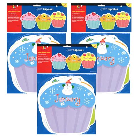 The Teachers Lounge® Designer Cut Outs Month Cupcakes 10 12 Per