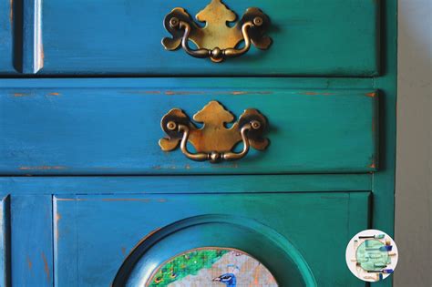 The Turquoise Iris ~ Furniture And Art Ombre Buffet Makeover In All Of