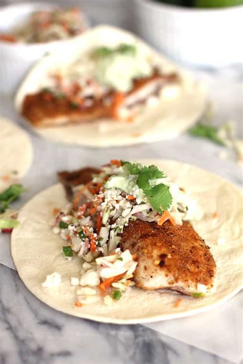 Maybe you would like to learn more about one of these? Easy Fish Tacos with Avocado Crema - SueBee Homemaker