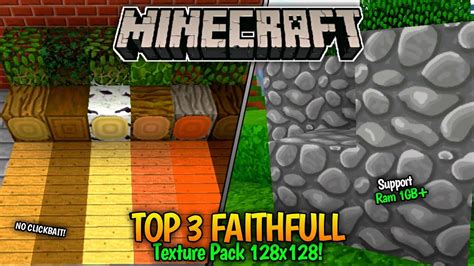 Top 3 Texture Pack Faithfull 128x128 Minecraft Pe Smooth
