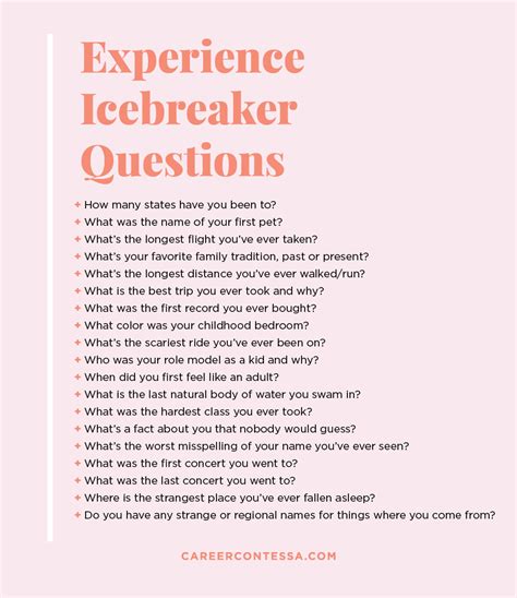 100 Icebreaker Questions For Interviews Beyond Career Contessa