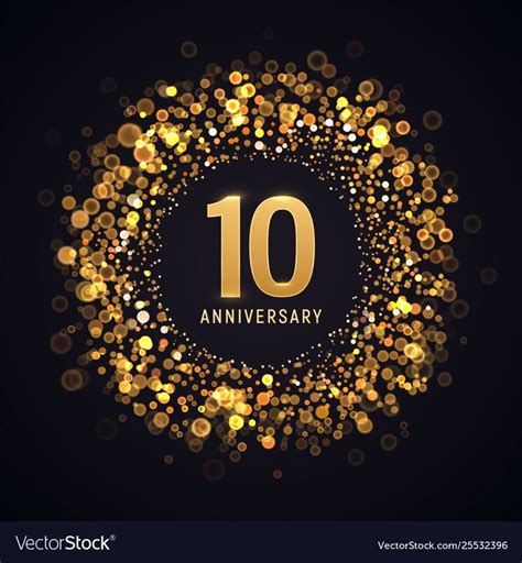 10 Years Anniversary Isolated Design Royalty Free Vector Affiliate