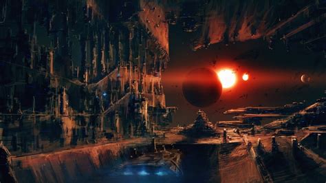 Spaceport P Sci Fi Hd Wallpaper