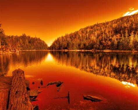 Autumn Sunset Over Lake Wallpapers Wallpaper Cave