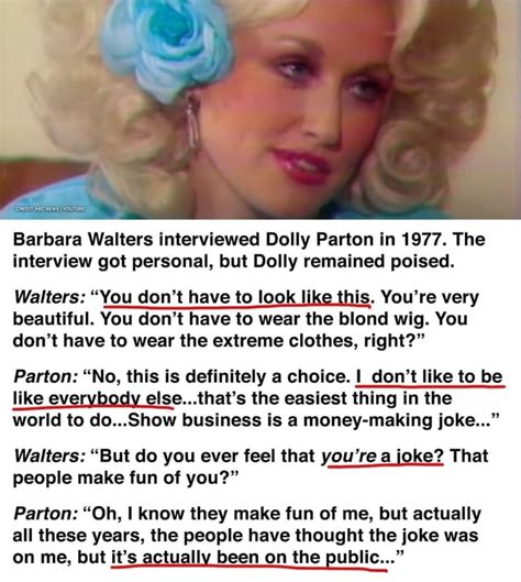 barbara walters interviewed dolly parton in 1977 the interview got personal but dolly remained
