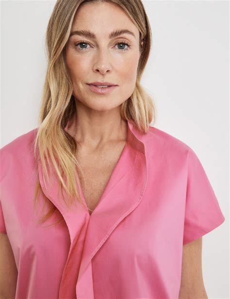 Kurzarmbluse Mit Volant In Pink Gerry Weber