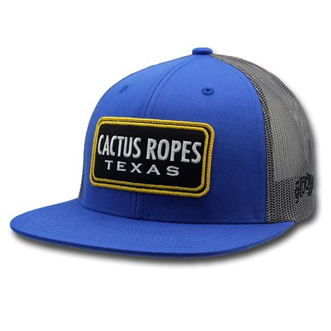 Mens Hooey Cap Cactus Ropes Blue With Gray Mesh Black And Gold Logo