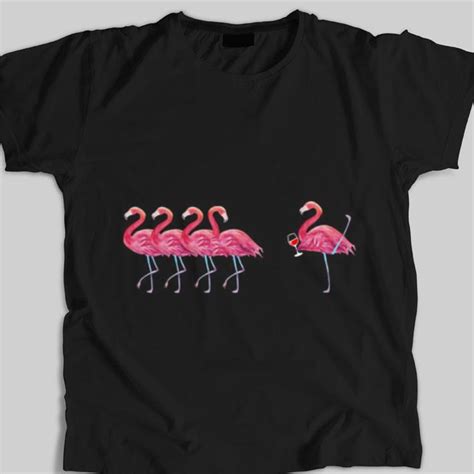 Funny Flamingos And Wine Flamingo Shirt Kutee Boutique