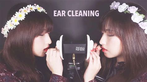 asmr twin ear cleaning w cotton swabs feat mouth sounds youtube