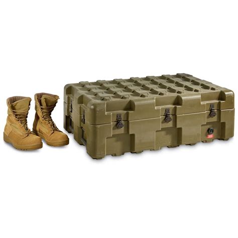 Us Military Surplus Waterproof Storage Trunk Container 32 X 20 X