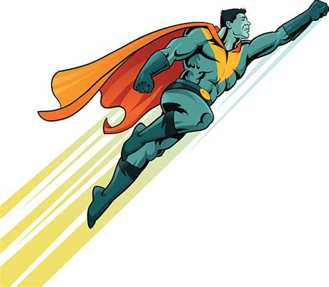 Royalty Free Flying Superhero Clip Art Vector Images