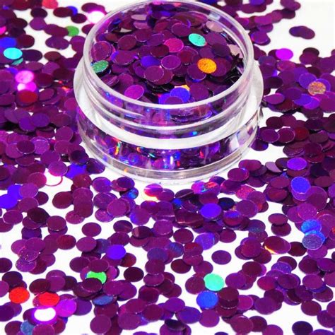 Purple Holographic Dots 3mm Size Smileys Glitter Store