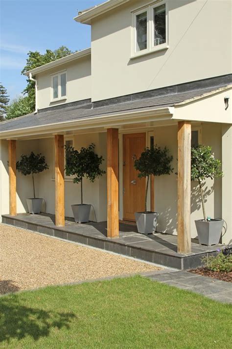 Follow these design tips to really make an entrance with your front entryway. Idea for porch if door is at front and hallway is extended ...