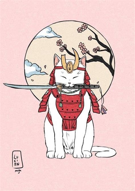 Hipster Samurai Art Cat Art Cute Art