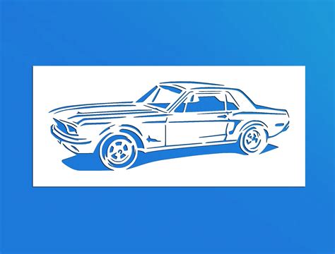 Classic Muscle Car Reusable Stencil Many Sizes Etsy
