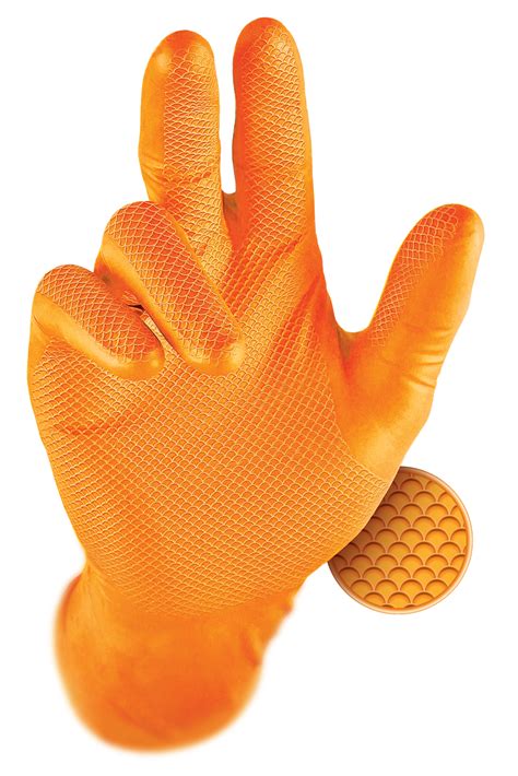 Grippaz 246 Disposable Nitrile Gloves size XXL Powder-Free ORANGE XXL | Other Accessories