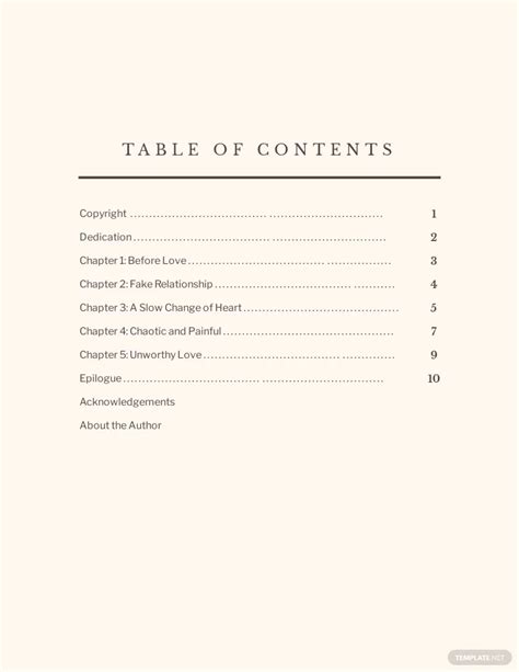 Table of Content Ideas - Examples 2023