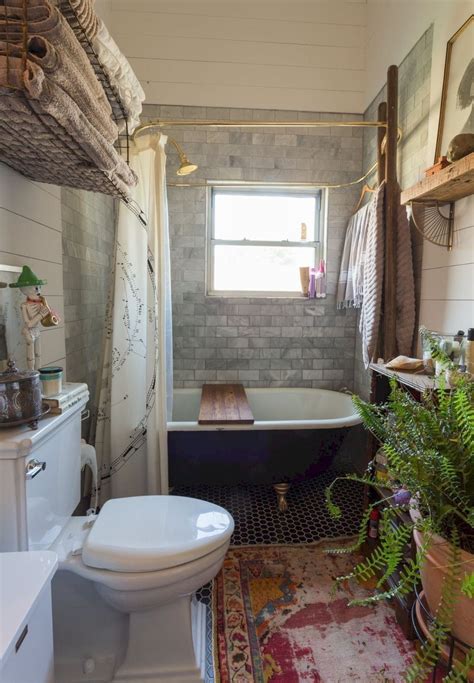 Bath Room Retro Home Decor Bungalow Homes Bohemian Style Bathroom