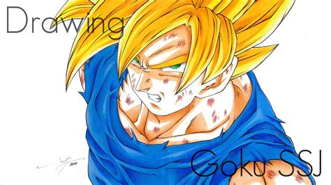 How to draw goku god dragon ball z youtube. Drawing Goku Super Saiyan SSJ - Dragon Ball Z - YouTube