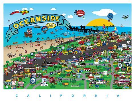 Oceanside California Map Oceanside Map Poster Oceanside Map Print Map