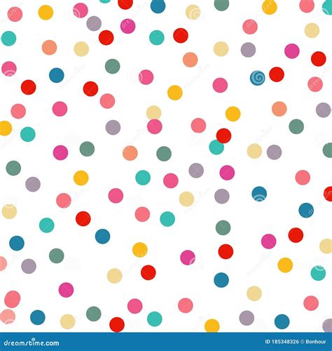 Bright And Colorful Polka Dot Pattern Digital Illustration Stock