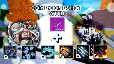Combo One Shot With Bisento And All Melee Blox Fruits Update 17 3