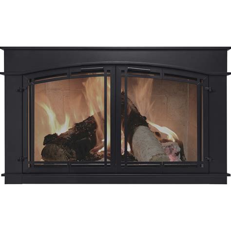 We offer free in home design to assist you in picking the perfect door for your home. Pleasant Hearth Fieldcrest Fireplace Glass Door — Black ...