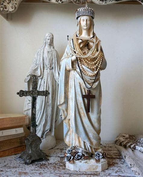 Distressed Virgin Mary Statue French Nordic By Anitasperodesign Anita
