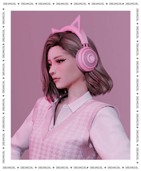 Dream Girl ♡ Kitty Headphones ♡ New Mesh By Emily Cc Finds