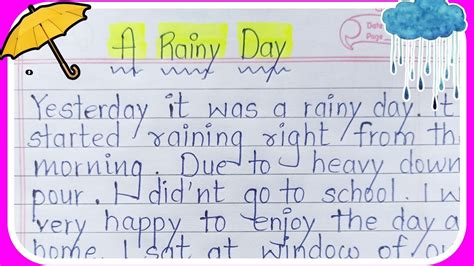 A Rainy Day Essay Essay On A Rainy Day In English A Rainy Day