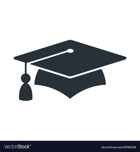 Graduate Cap Logo University Mortarboard Vector Image