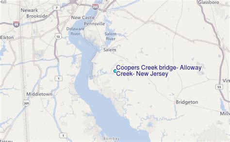 Coopers Creek Bridge Alloway Creek New Jersey Tide