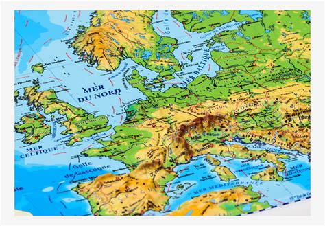 Europa Physische Und Politische Landkarte Reliefkarte 3D Format