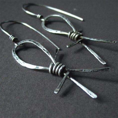Hold Up Your Hands For Barbed Wire Dangle Earrings By