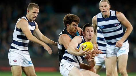 What a half of footy. Port Adelaide vs Geelong Thursday Final delivers 1.618 ...