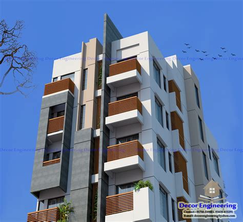 3d View Of 8 Storied Residential Building Residential Building