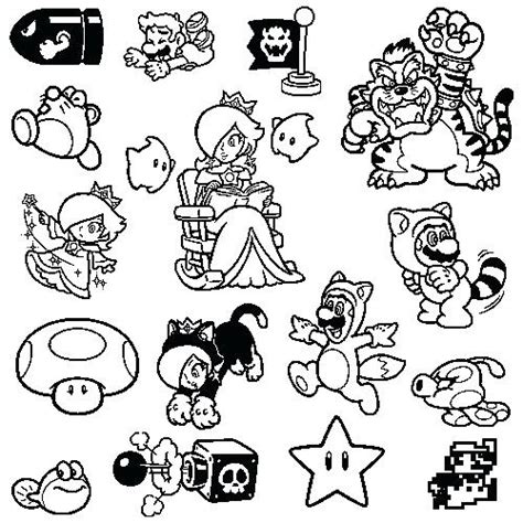 38 Nice Images All Mario Characters Coloring Pages Super Mario N64