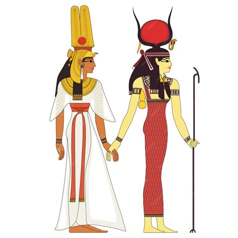 Premium Vector Hathor Egyptian Ancient Symbol Isolated Figure Of Ancient Egypt Deities