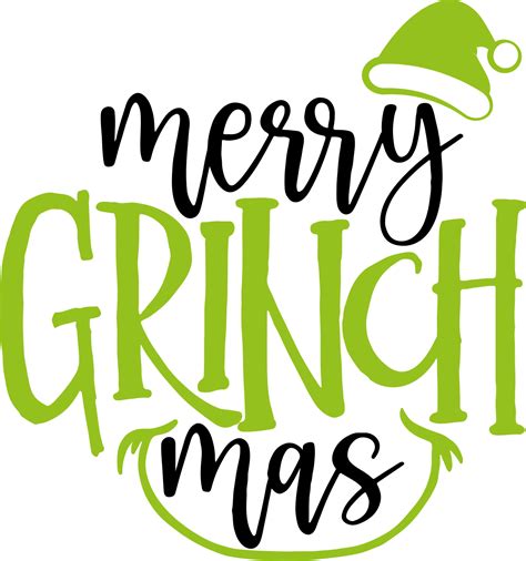 Merry Grinchmas Original Design Christmas Wall Sticker Tenstickers