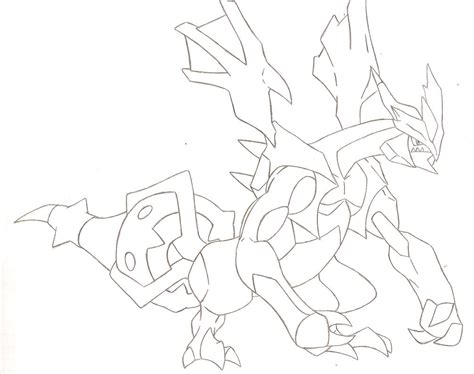 Pokemon Kyurem Coloring Pages Sketch Coloring Page