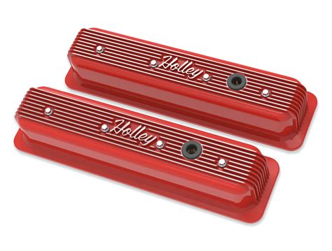 Holley 241 250 Holley Finned Valve Covers For Small Block Chevy Engines