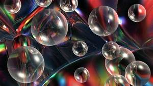 3d, View, Abstract, Nature, Multicolor, Bubbles, Virtual