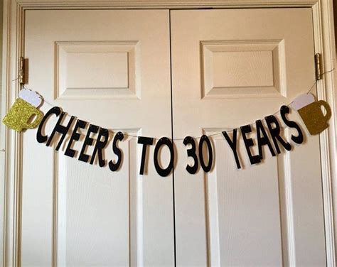 30th Birthday Banner For Her Cheers To 30 Years Pink And Etsy In 2020