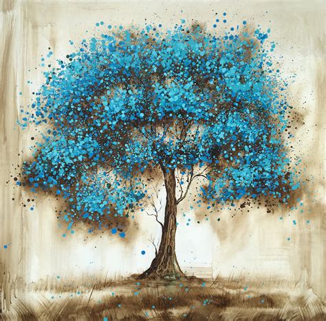 Blue Tree Hand Painted Oil Canvas Artwork Modern Art Fine Art