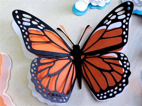 Butterfly Svg Bundle 3d Monarch Butterfly Svg Realistic Etsy