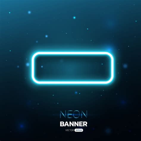 Premium Vector Blue Light Neon Banner Design