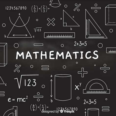 Maths Realistic Chalkboard Background Free Vector