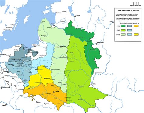 Partitions Of The Polish Lithuanian Commonwealth In 1772 1793 And 1795