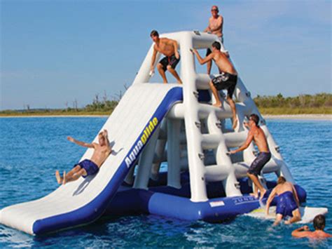 Adults 37mh Inflatable Floating Water Slide En71 Plato Pvc For Parks